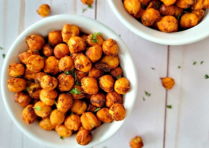 Air fryer chick peas