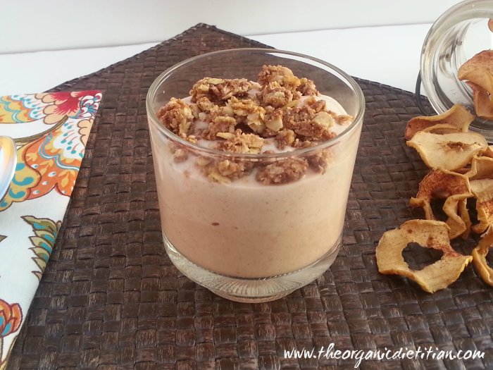 Apple crisp yogurt and cottage cheese bowl