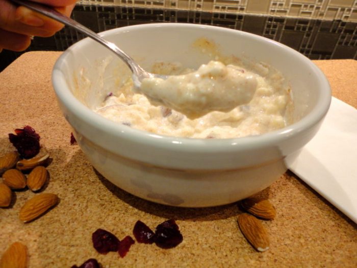 Apple crisp yogurt and cottage cheese bowl