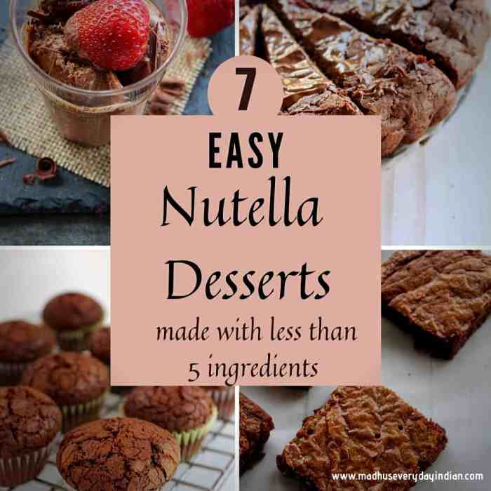 Low calorie nutella desserts