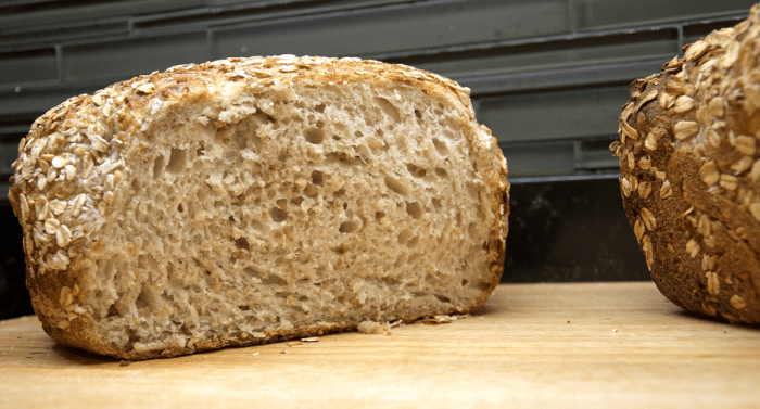 Steel cut oatmeal bread