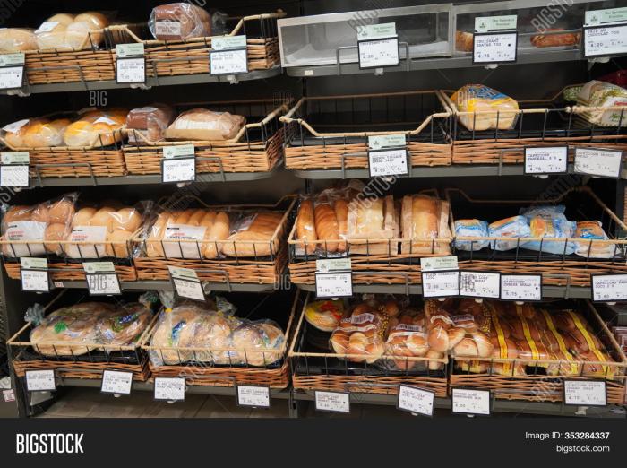 Supermarket breakfast bread