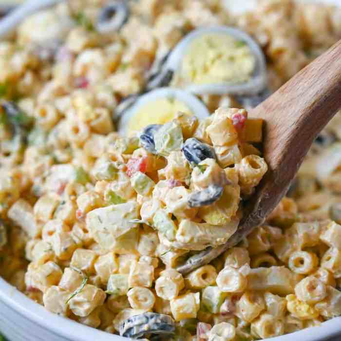 Egg pasta salad