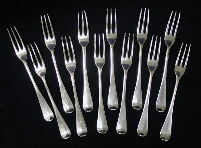 Difference between cake fork and dessert fork