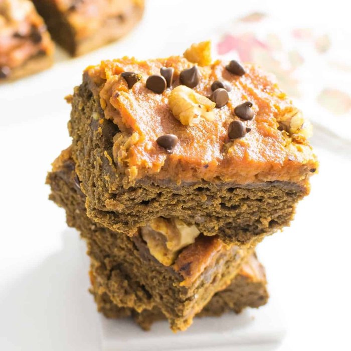 Pumpkin workout brownies