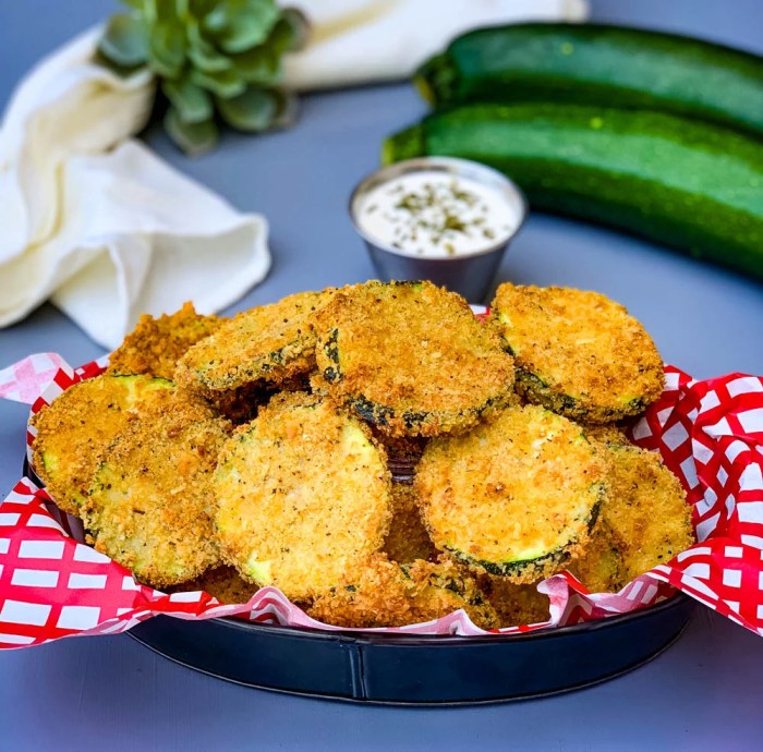 Zucchini air fryer fries foodi breaded chips