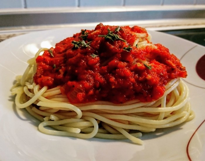 Spaghetti arrabiata