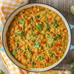 Chickpea lentil curry