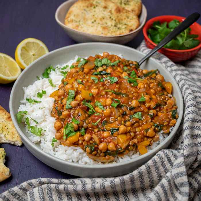 Chickpea lentil curry