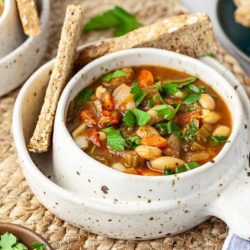 Instant pot veggie bean soup