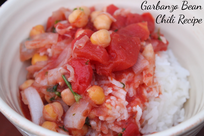 Chili recipe with garbanzo beans