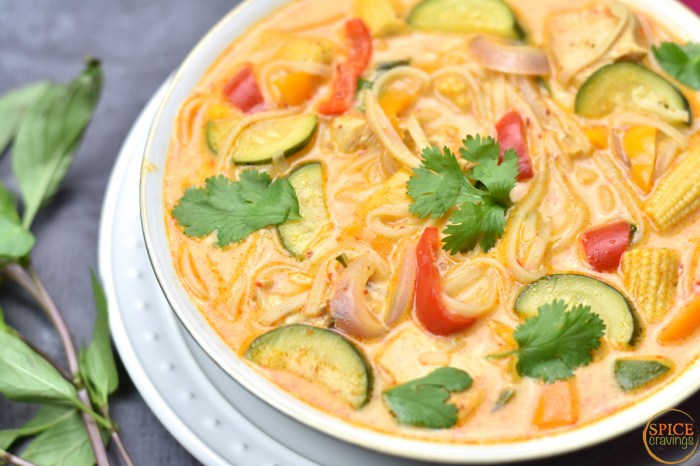 Red curry soup thai