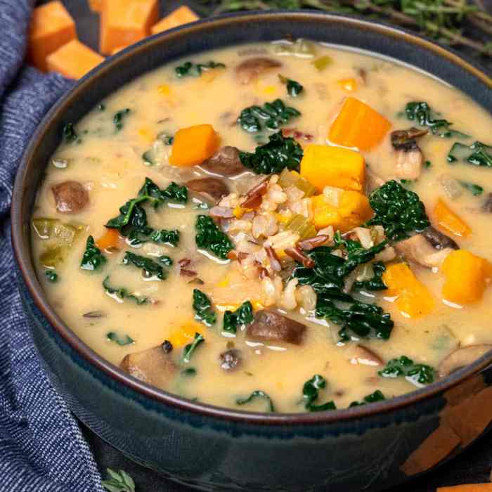 Instant pot vegan wild rice soup