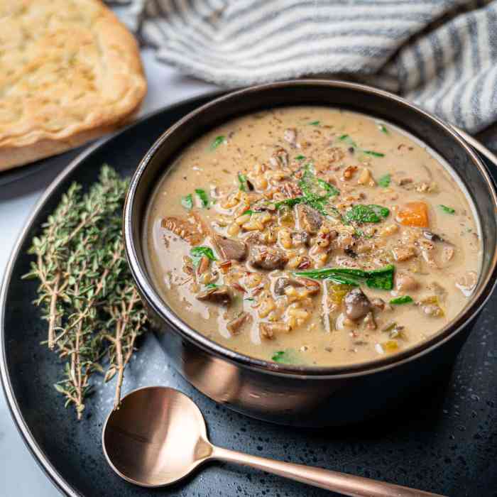 Instant pot vegan wild rice soup