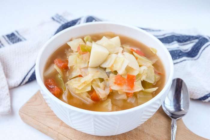 Cabbage and potato soup