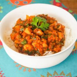 Chickpea red lentil curry