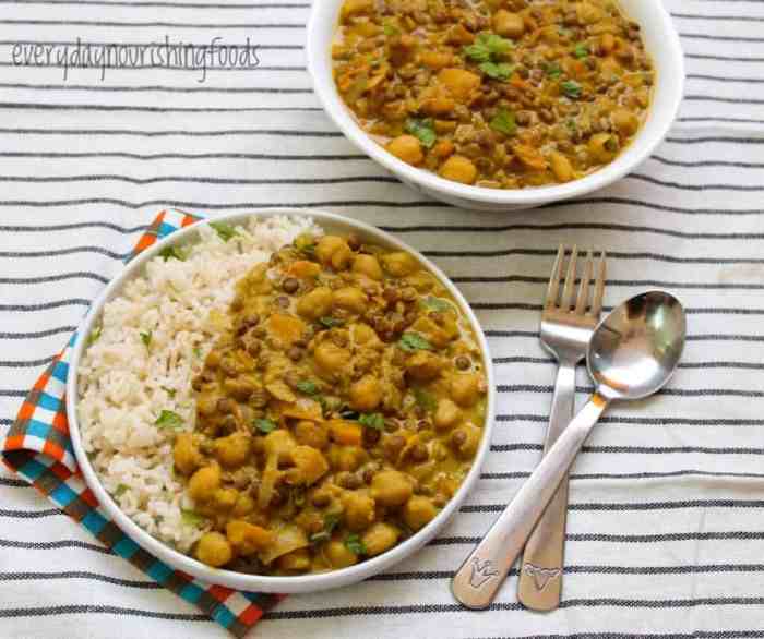 Lentil & chickpea curry