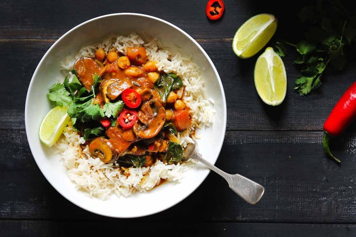 Vegan mushroom curry