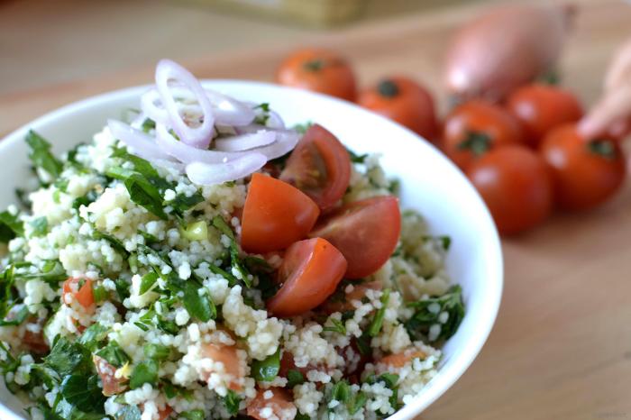 Tabouli marinated peas