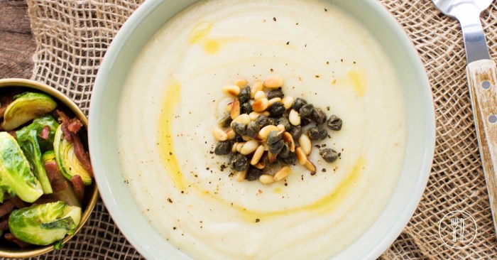 Creamy celeriac soup