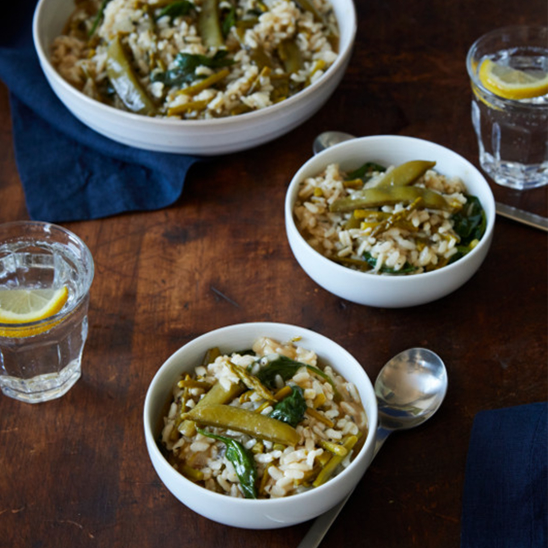 Slow cooker vegan risotto