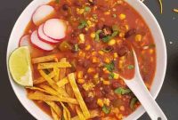 Instant pot veggie tortilla soup