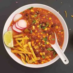 Instant pot veggie tortilla soup