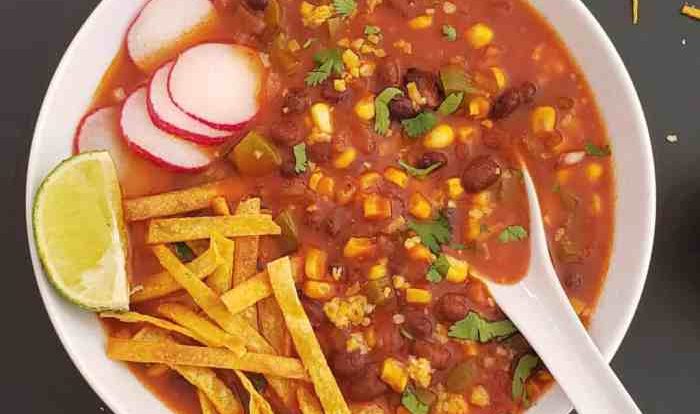 Instant pot veggie tortilla soup