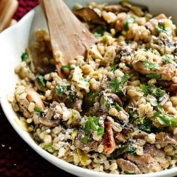 Pearled barley risotto