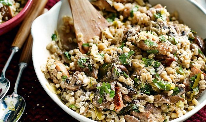 Pearled barley risotto