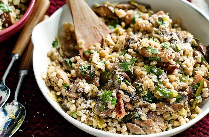 Pearled barley risotto