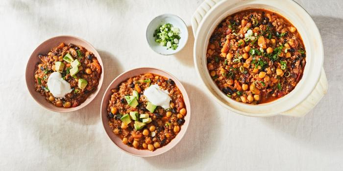 Chickpea chilli con carne