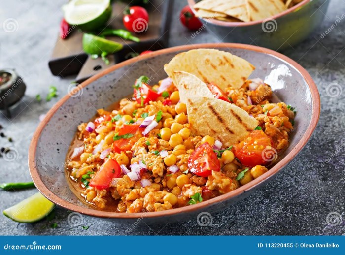 Chickpeas nachos carne