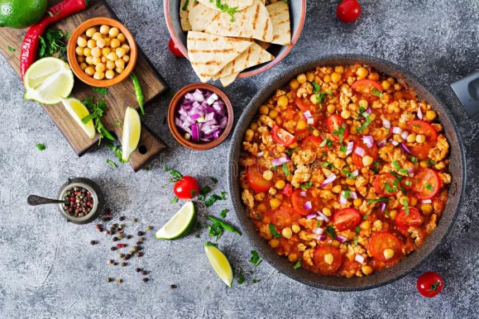 Nachos chickpeas capsicum