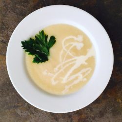 Creamy celeriac soup