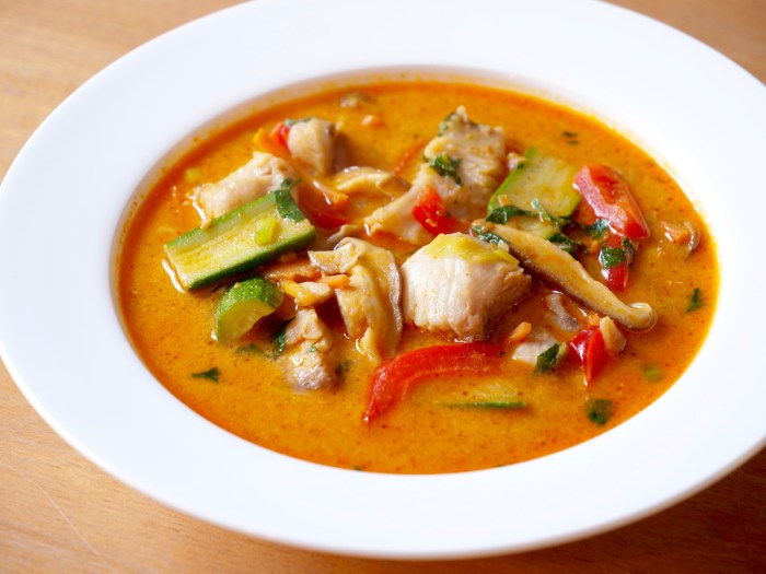 Thai vegetable curry soup