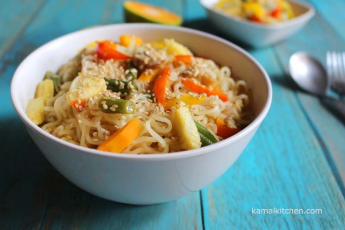 Vegetarian sweet and sour noodles